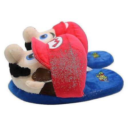 Super Mario Louis Plysko Slippers Tegneserie Sød Mario Slippers Forælder