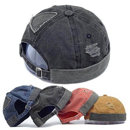 Brimless Skull Beanie Luer Unisex Mote Casual Docker Sjømann Biker Caps Hip Hop Street Dance