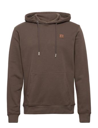 Basic Organic Hood Hoodie Brun Clean Cut Copenhagen