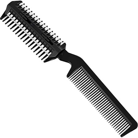 Hår trimmer kam dobbeltsidet udtyndingskam hår trimmer kam dobbeltsidet hår fjernelse kam saks til tyndt eller tykt hår klipning, styling,