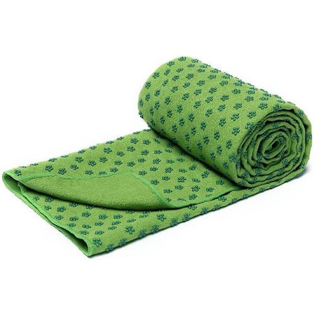 Yogamatta Handduk med Nätväska, Snabbtorkande Halkskyddande Prickigt Grepp, Pilates Handduk, 183*63cm