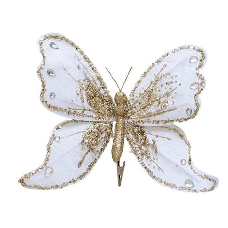 Juletræs Sommerfugle Ornamenter Krans Dekor Loft Vægdekoration Til 2025 Nytårsgaver Ferie Glitter Sommerfugle Juletræ