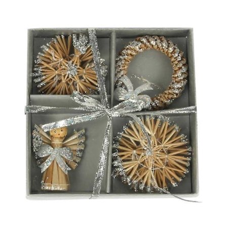 8 st Utmärkta Juldekorationer Portabla Glittrande Jul Cs[D]