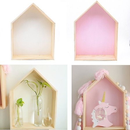 Ihana Pieni Puinen Talo DIY Säilytyslaatikko