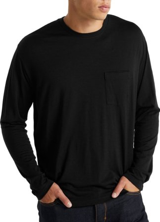 Icebreaker Men's Granary Ls Pocket Tee Men long-sleeved sweaters Black XXL