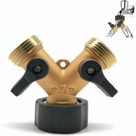 Y-kobling, slangekobling, dobbel vaskemaskin, 2-veis Y-fordeler, 3/4