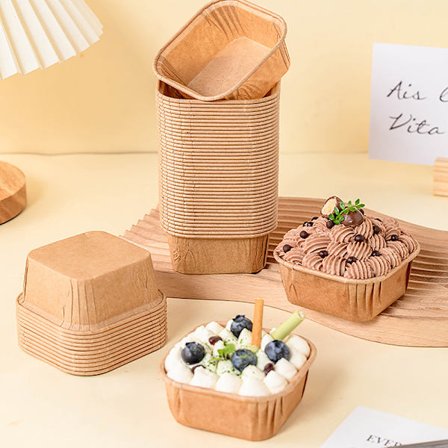 50 stk/sett Kakeform Brødpanne Kake Muffins Cupcake Papirkopper