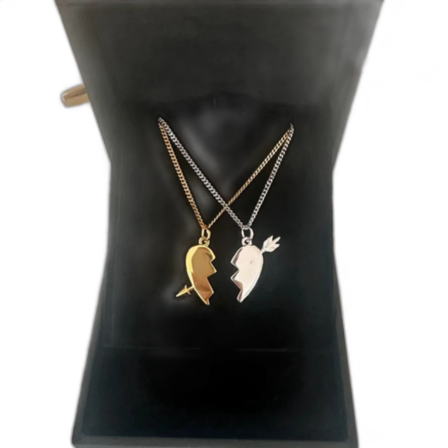 BFF-halsband i guld och silver