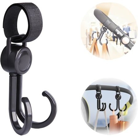 Buggyklämmor för barnvagn, barnvagnskrokar för väskor, barnvagnsväskklämmor, barnvagnsväskor