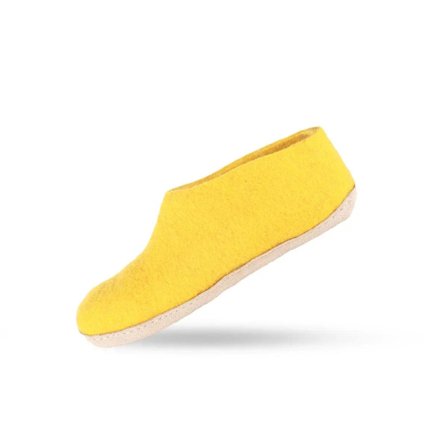 Uldhjemmesko (100% ren uld) m/sål i skind - Dansk Design fra SHUS