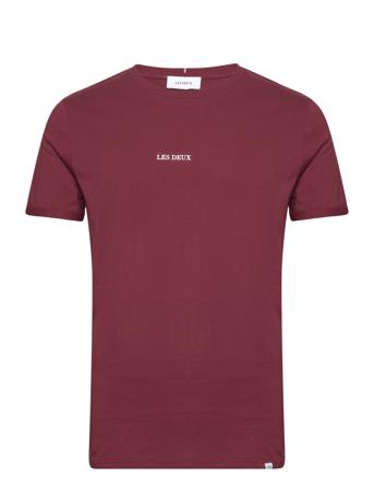 Lens T-Shirt - Seasonal T-shirts Short-sleeved Burgunder Les Deux*Betinget Tilbud
