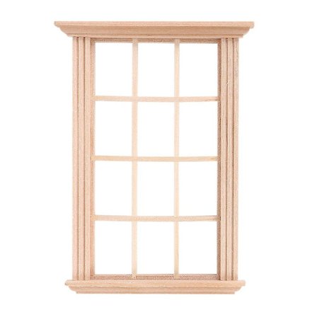 3-pakke vinduesramme dukkehus dekoration vinduesform dukkehus dekoration dukkehus forsyninger (11,5X8,3CM, beige)