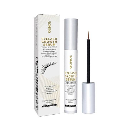 Naturligt ögonfransserum för tillväxt - Återfuktande, böjande, tjocka & långa svarta ögonfransar, 20 ml