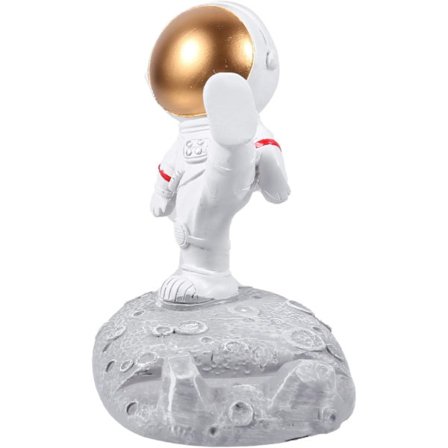 Astronaut Telefonholder Skrivebord Nyhet Mobiltelefonstativ Kreativ Mobiltelefonholder Resin Figurin Dekor (Gyllen) A