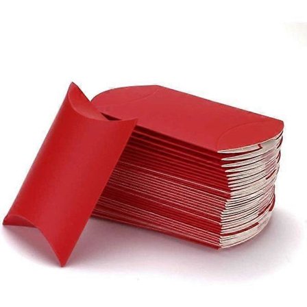 100 Kreativa Kuddaskar för Godis, Perfekt för Bröllop, Födelsedag och Julklappar (Röd)