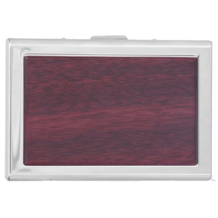 Träkortsfodral Säker Bank Kreditkortslåda Bärbar Företags-ID-kortsfodral Hållare för Män Kvinnor Purpleheart