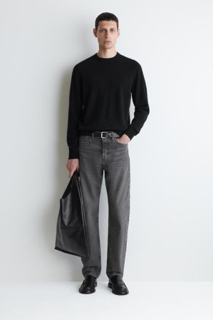 COS Homme Jean Droit Signature in Noir