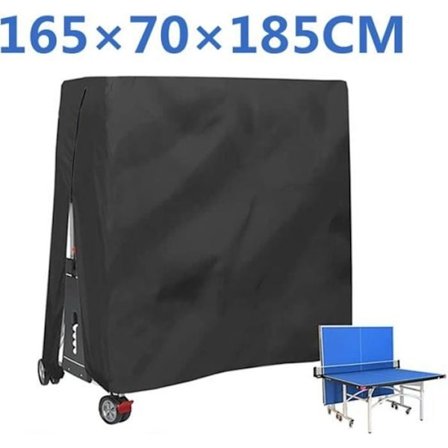 Bordtennisbordovertræk, vandtæt udendørs beskyttelsesovertræk til bordtennisbord Oxford 210D - 165x70x185cm - Sort