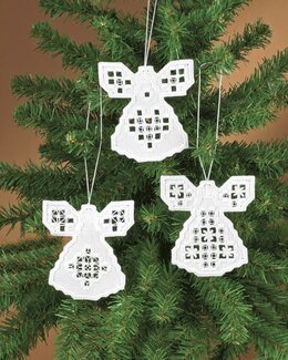 Stickpackung Hardanger Engel 3-er Pack