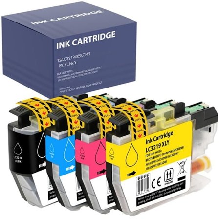 Inkkikassett - Brother - LC3219XL - Paketti 4 - Musta, Syan, Magenta, Keltainen
