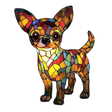 Chihuahua Lamper - Retro Hunde Farvet Resin Bordplade Natlampe, Hunde Serie Kunst Natlampe Kæledyr Hunde Bordlamper