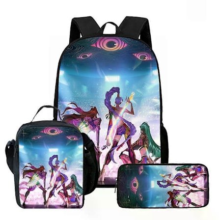 Kpop Demon Hunters Rygsæk Huntrix K-pop Demon Hunters Skoletaske Mochila Penalhus Sæt