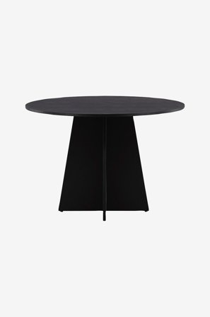 Venture Home - Spisebord Bootcut, diameter: 110 - Svart - Spisebord - Fra Homeroom