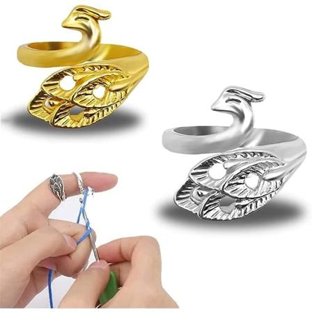 2 st justerbara stickningsöglor stickningsöglor, påfågelform