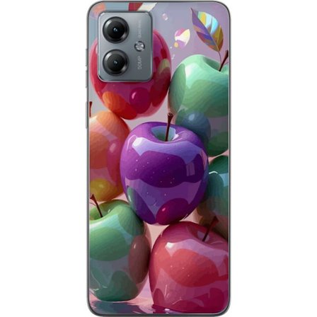 Yhteensopiva Puhelinkuori Motorola Moto G14 Kiiltävät värilliset munat pastellisävyissä leikkisällä fiiliksellä