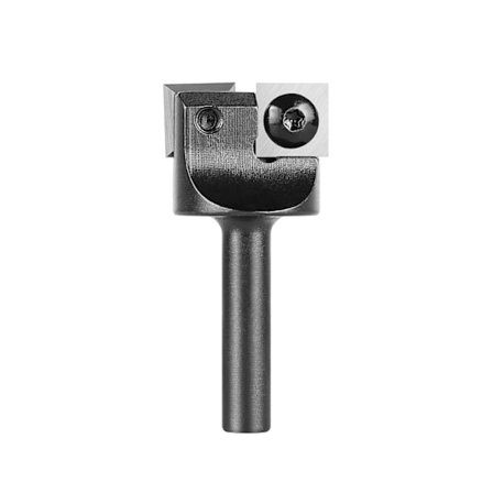Planfres 8 mm skaftdiameter 26 mm skjærediameter med 2 innsatser treskjærer trespor
