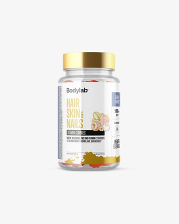 Bodylab Hair Skin & Nails Gummies - 60 stk - Berry, Kosttilskudd, Vitaminer og Mineraler, C-vitamin