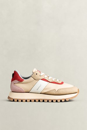 GANT Damen Caffay Sneaker aus Veloursleder und Nylon (37) Beige