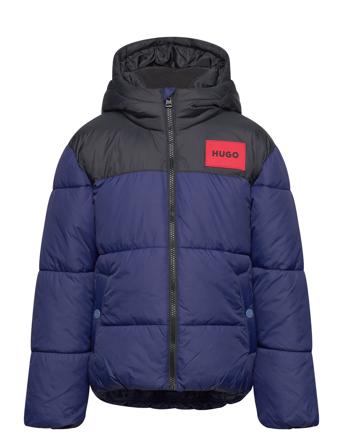 Puffer Jacket Fôret Jakke Blå Hugo Kids*Betinget Tilbud
