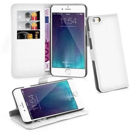 Apple iPhone 6 PLUS Fodral - iPhone 6S PLUS i VIT ALABASTER från Cadorabo Helt skyddsfodral med flip flik och stativ