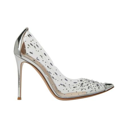 Gianvito Rossi, Crystal Embellished High Heels Szary, Kobieta, Rozmiar: 40 EU