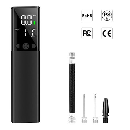 1 Elektrisk Ballpumpe Smart Luftpumpe Bærbar Rask Oppblåsing med Nøyaktig Trykkmåler og Digital LCD-Skjerm for Fotball, Basketball, Volleyball