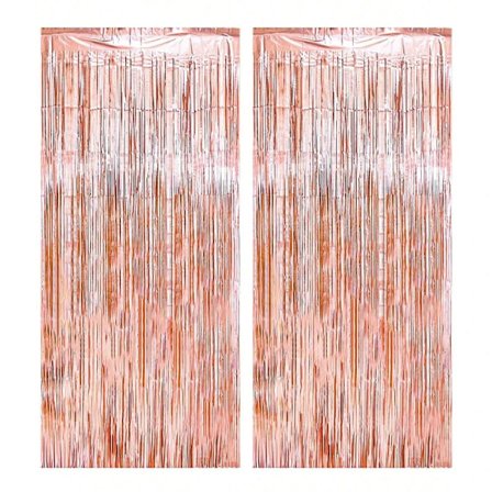 2st Tinsel Gardin Tofs Bakgrundsdekorationer ROSE GULD