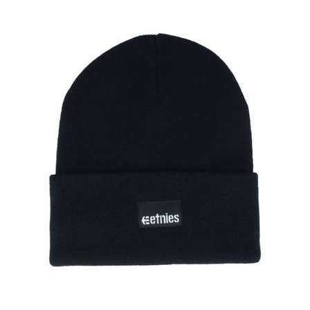 Etnies - Svart cuff Beanie - Label Beanie Black Cuff @ Hatstore