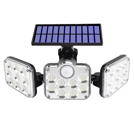 LED Solcelle Vegglampe 3 Hoder Bevegelsessensor Lys