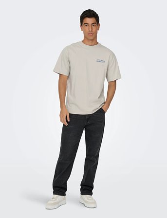 ONLY & SONS Onsfred Coffee Club Rlx Ss Tee - Beige - L