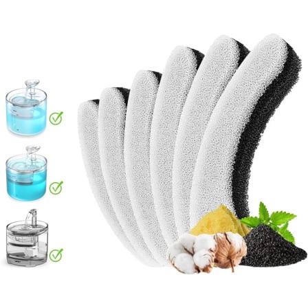 Uppgraderad kattvattendrickare, 6-pack 1,5L filter för katt- och hundvattendrickare