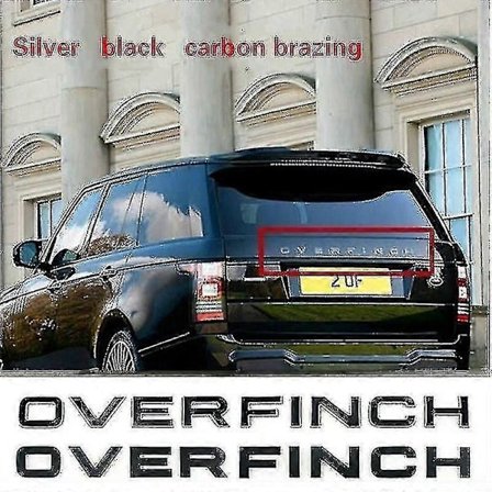 Kirjainembleemi Ra-nge Ro-ver Overfinch -merkille Auton muotoilu Uudelleenasennus Konepellin takaluukun alempi puskuritarra