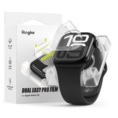 Ringke Dual Easy Pro 2-pack Skyddsfilm för Apple Watch 10 46mm - Transparent