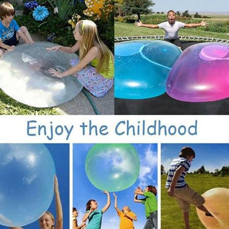 Barn Utomhusluft Vattenfylld Bubble Ball Blow Up Balloon I Yellow