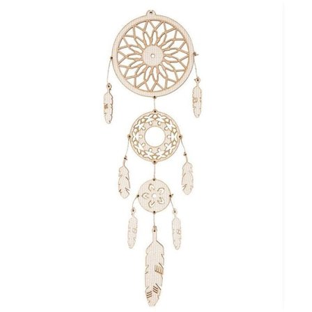 Valkoinen puinen unisieppari personoitavaksi