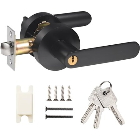 Dörrhandtag med lås och nyckel, dörrhandtag med spak, dörrhandtagsset, lås med handtag och nyckel för dörrar