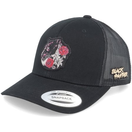 Iconic - Noir trucker Casquette - Black Panther & Roses Black Trucker @ Hatstore