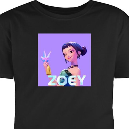 Lapsen t-paita Kpop Demon Hunters Zoey Hahmotelma Taikakristalli Ase Mystinen Hehku