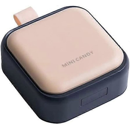 Lille Pilleæske, Daglig Pilleorganisator, Bærbar Sød Pillebeholder, Kompakt Medicinholder til Vitaminer, Fiskeolier, Kosttilskud, (Pink, 2)