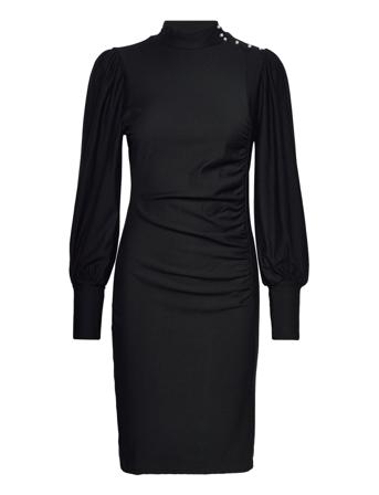 Rifagz Button Puff Dress Polvipituinen Mekko Musta Gestuz